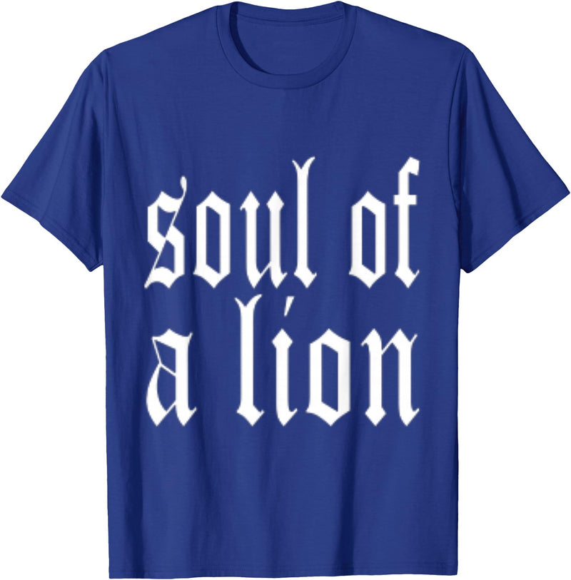 Soul Of a Lion tee Soul Of a Lion T-shirt T-Shirt - Royal Blue
