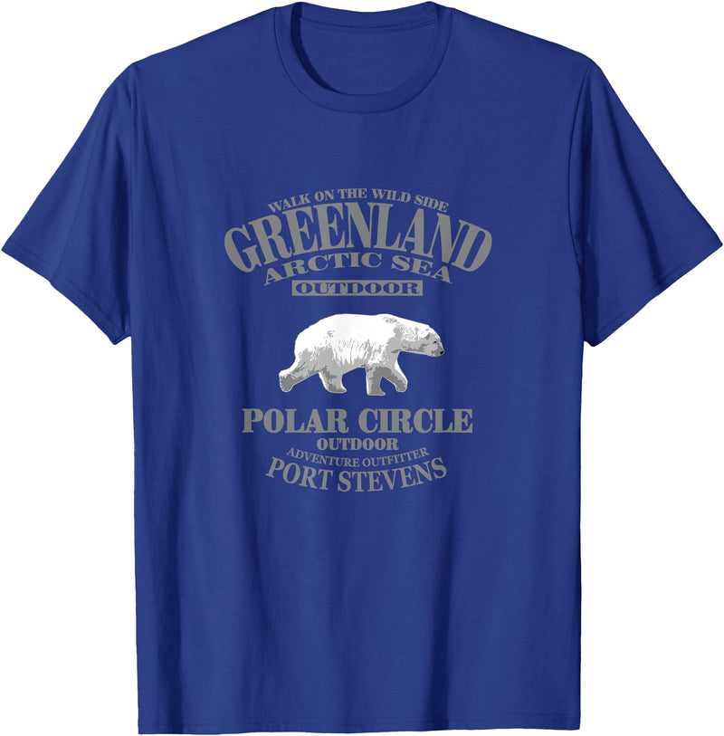 Port Stevens P.S.75 Design Greenland Polar Bear T-Shirt - Royal Blue