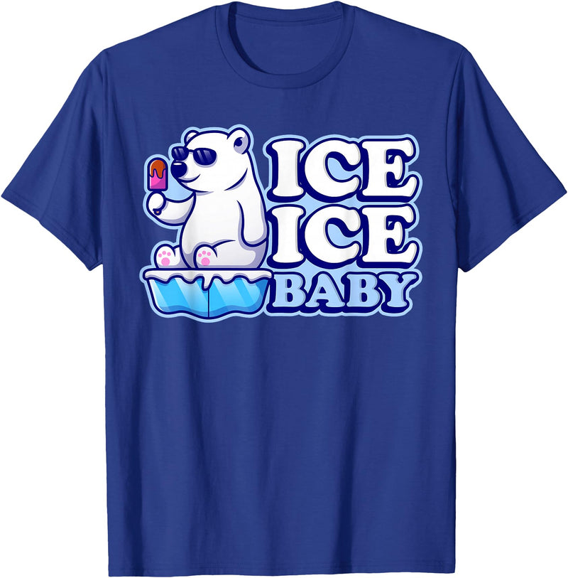 Save Our Cuddly Snow BEars Ice Ice Baby Polar Bears T-Shirt - Royal Blue