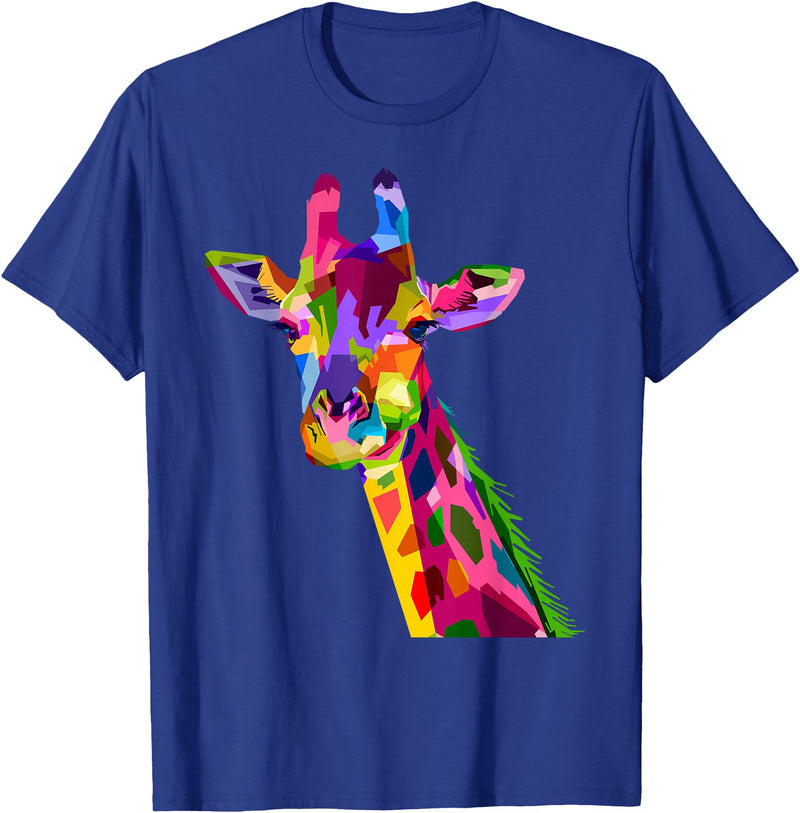 Cool Animal Shirts Giraffe t shirt; Love Animal t shirt; Love Giraffe t shirt T-Shirt - Royal Blue