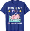 Family Matching Pajamas Men Women Boys Girls Kids Cute PJ Teen Boys PJs Girls PJs Funny This is My Pig Pajama T-Shirt - Royal Blue