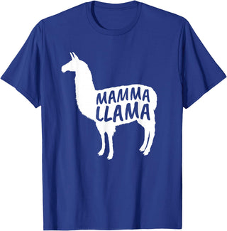 Mamma Llama T Shirt Mamma Llama Tshirt Alpaca Lover Shirt T-Shirt - Royal Blue