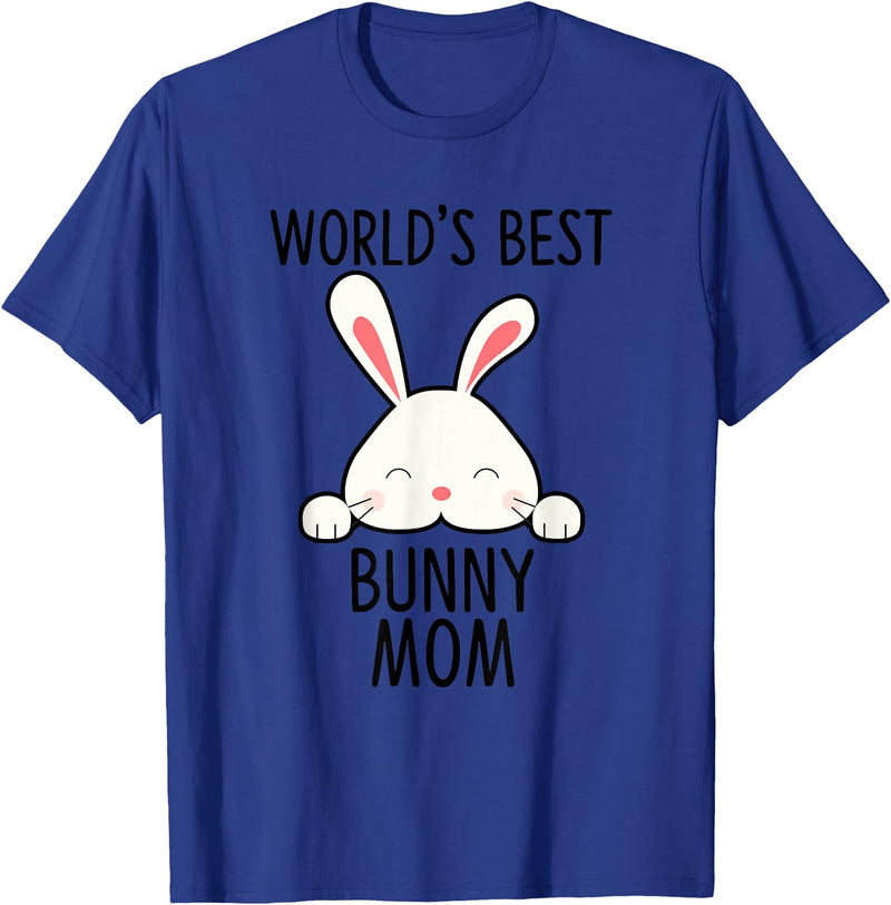 World's Best Bunny Mom - Rabbit for Rabbit Lover T-Shirt in Royal Blue