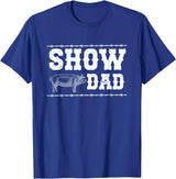 Pig Show Dad For Father's Day Pig Show Dad Proud Pig Show Father T-Shirt - Royal Blue