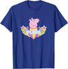 Peppa Pig Shooting Stars Cute Retro Logo T-Shirt - Royal Blue