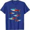 Neon Tetras Aquarium Tees Neon Tetras Aquarium Schooling Fish Tank Lovers T-Shirt - Royal Blue
