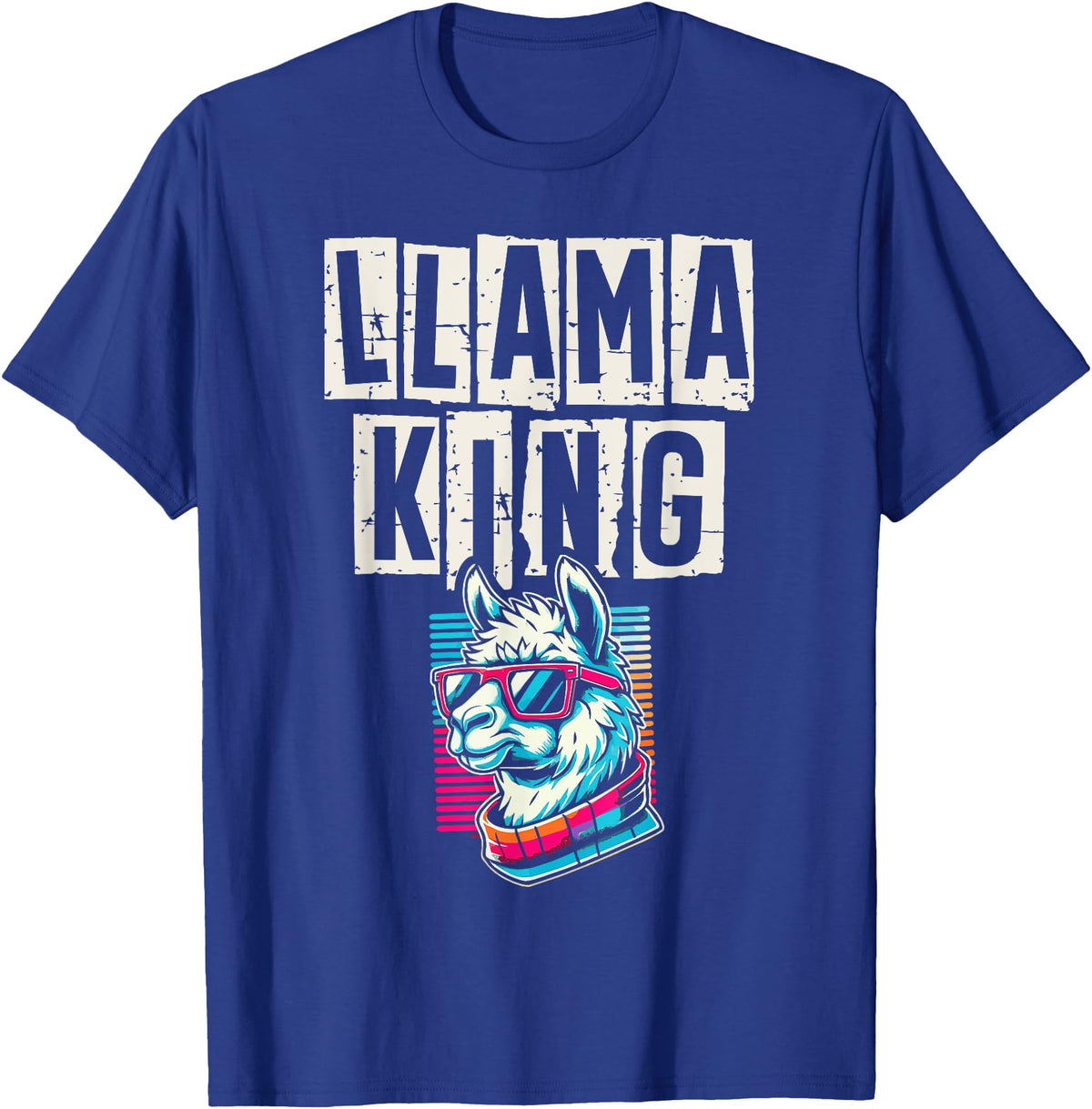 Llama Alpaca Lover Gifts Llama King Llamas Animal Lover T-Shirt - Royal Blue