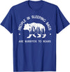 IN NATURE DESIGN CO. PEOPLE IN SLEEPING BAGS ARE BURRITOS TO BEARS T-Shirt - Royal Blue