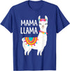 Birthday Llama Shirts Gift Mama Llama Funny Mother's Day Shirt Women Mom Birthday T-Shirt - Royal Blue