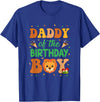 Dad Birthday Boy Family Matching Lion Daddy Of The Birthday Boy Lion Family Party Decorations T-Shirt - Royal Blue