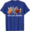 Cute Hereford Cattle Hereford Cow Boy Peace Love Hereford Cow Lover Hereford Cow Girl T-Shirt - Royal Blue