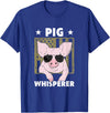 Funny Hog Design Pig Farmer Pig Whisperer Funny Pig Design Hog Farmer T-Shirt - Royal Blue