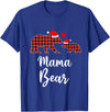 Cute Xmas Gifts Tartan Bear Cub Matching Costumes Mama Bear Buffalo Red Plaid Christmas Pajama Family Outfits T-Shirt -