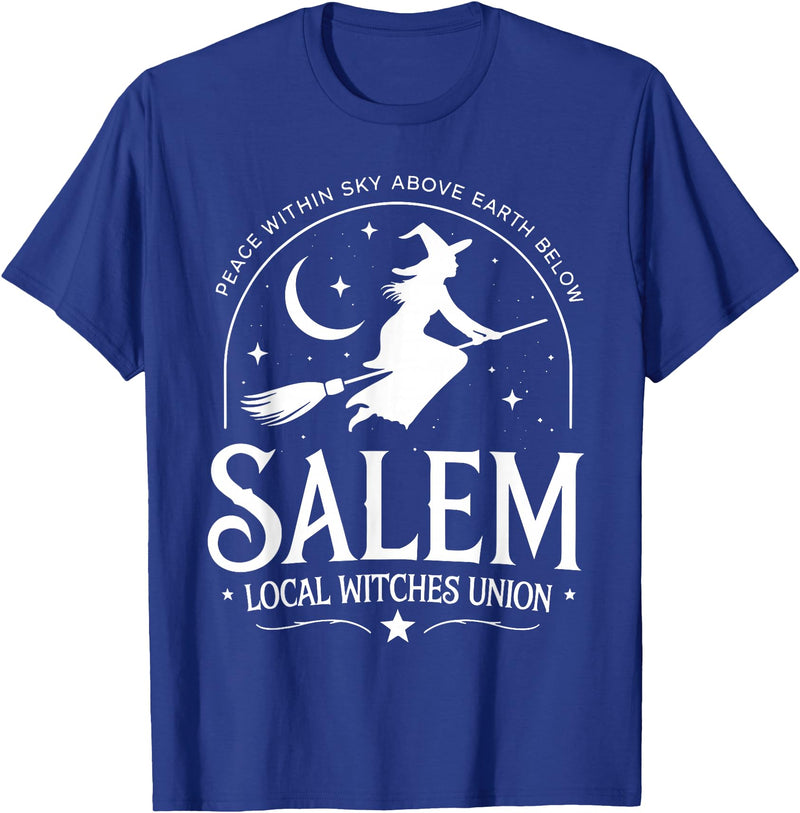 Salem Witch Halloween Apparel Salem Local Witches Union 1692 Witch Halloween Costume T-Shirt - Royal Blue