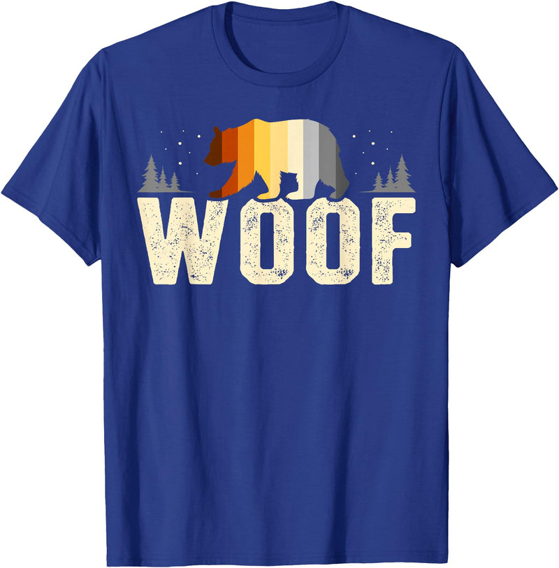 Bear Community Bear Brotherhood Gay Men Gifts Woof Bears Pride Nature Gay Men LGBT Flag T-Shirt - Royal Blue