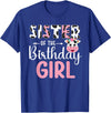 Cow Birthday Shirt For Family Men Women Cow Lover Sister Of The Birthday Girl Farm Cow 1 St Birthday Girl T-Shirt - Royal