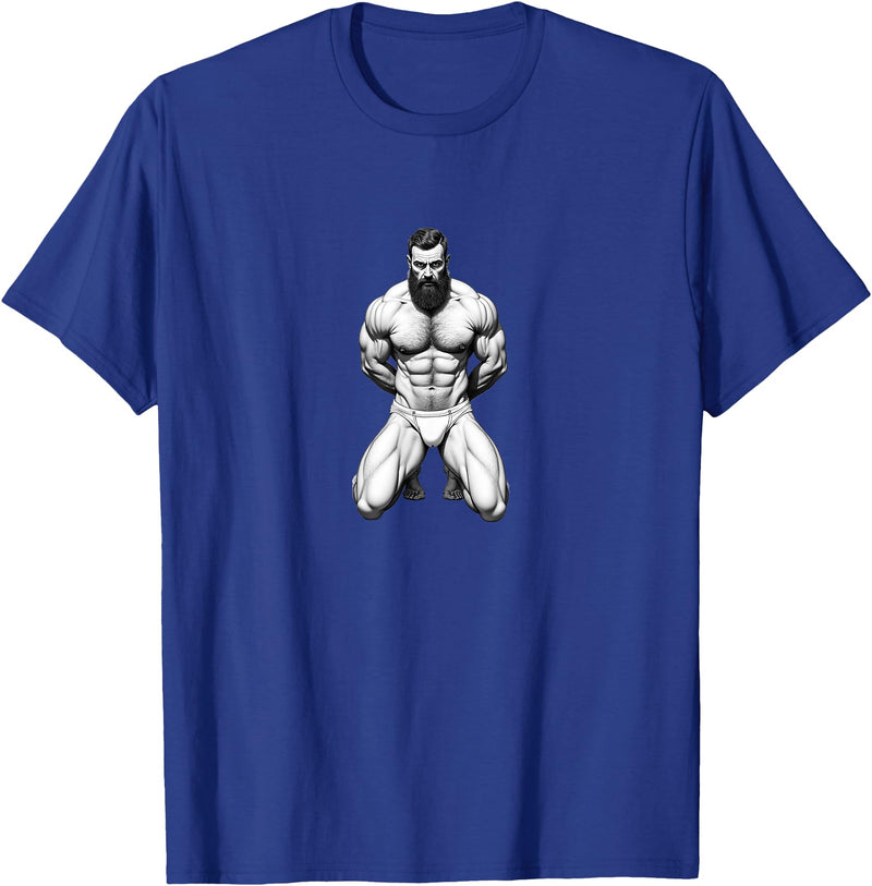 Jay Moe Design Bear, Pride, Gay Pride, Bear Pride Flag, Gay, Rainbow Flag T-Shirt - Royal Blue