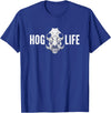 HOG LIFE Creationz Co. HOG LIFE Hog Hunter Javelina Hunting - Wild Boar Pigs T-Shirt - Royal Blue