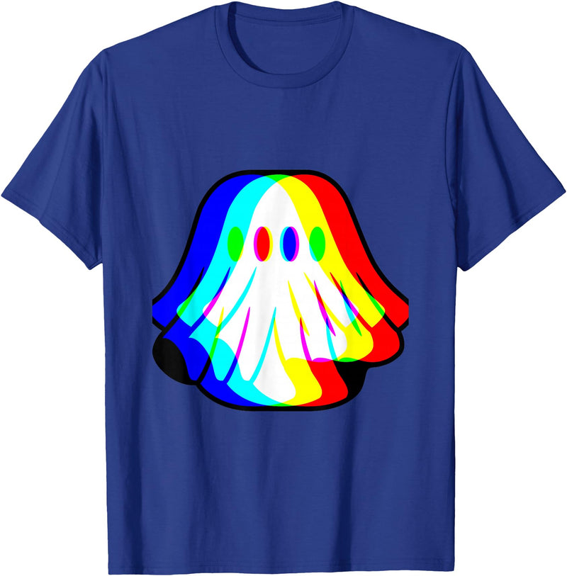 Vaporwave Halloween Techno Music Funny Ghost Trippy Vaporwave Halloween Techno Rave Party T-Shirt - Royal Blue