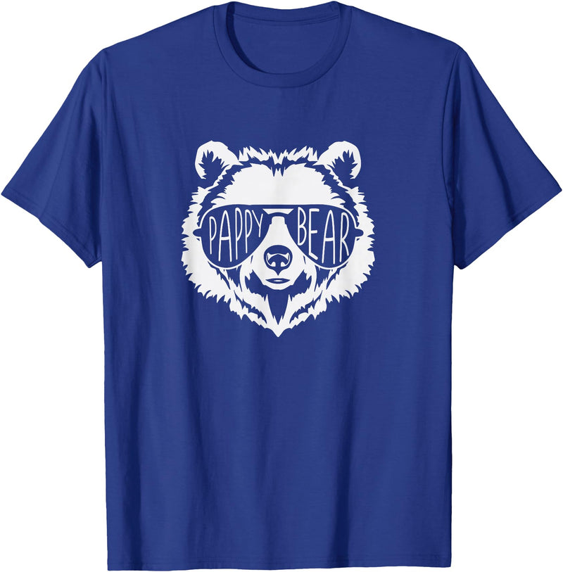 pappy Bear Family Apparel Pappy Bear Face with Sunglasses T-Shirt - Royal Blue