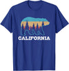 Vintage California Souvenirs & Gifts Vintage California Retro Bear Grizzly Nature Souvenir T-Shirt - Royal Blue