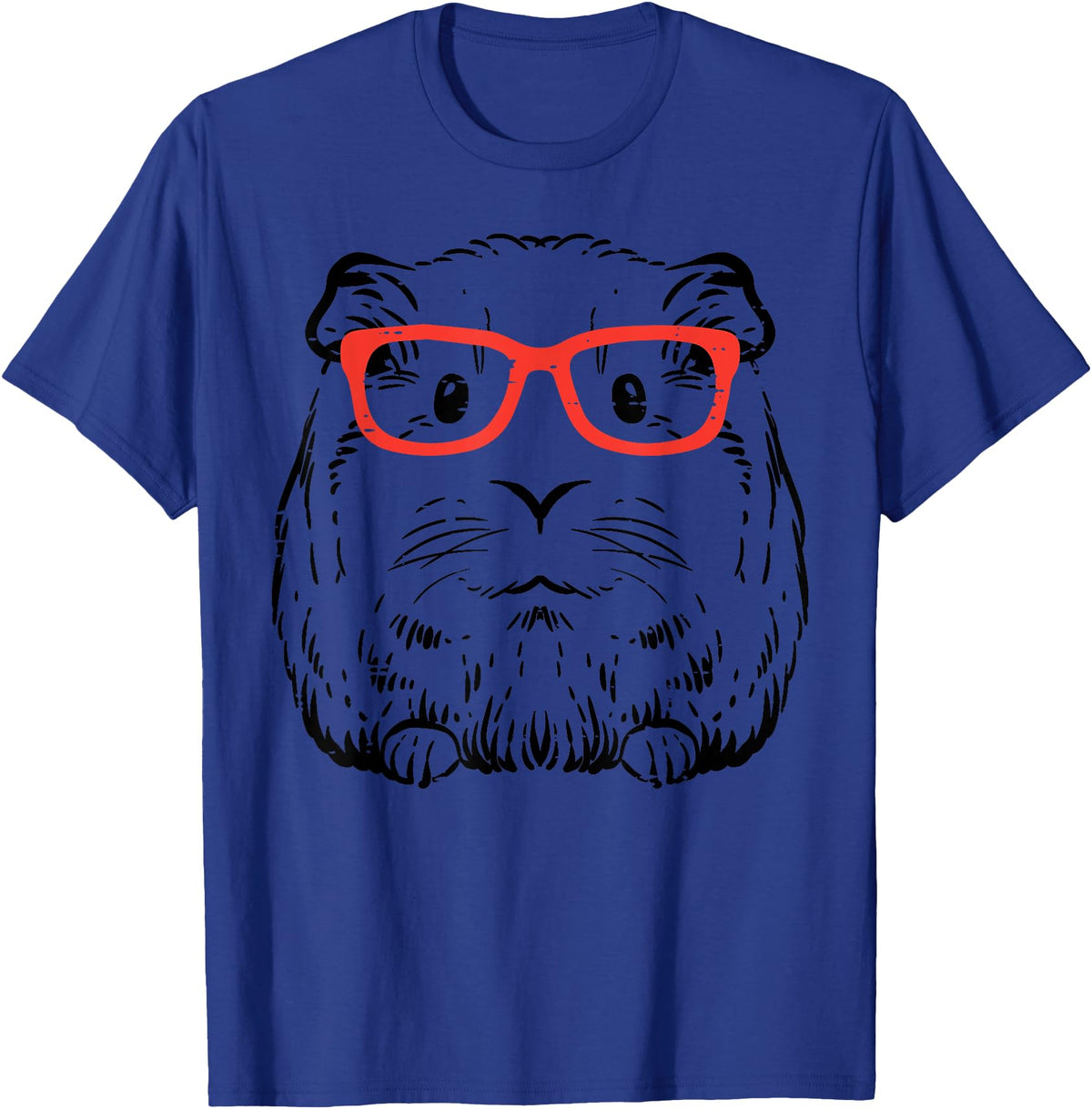 Guinea Pig Shirts For Men Women Kids Gift Guinea Pig Glasses Cute Hispter Cavy Nerd Pet Women Men Kids T-Shirt - Royal Blue