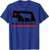 Treding T-Shirt Nebraska Republic T-Shirt Funny dairy Cow T-Shirt - Royal Blue