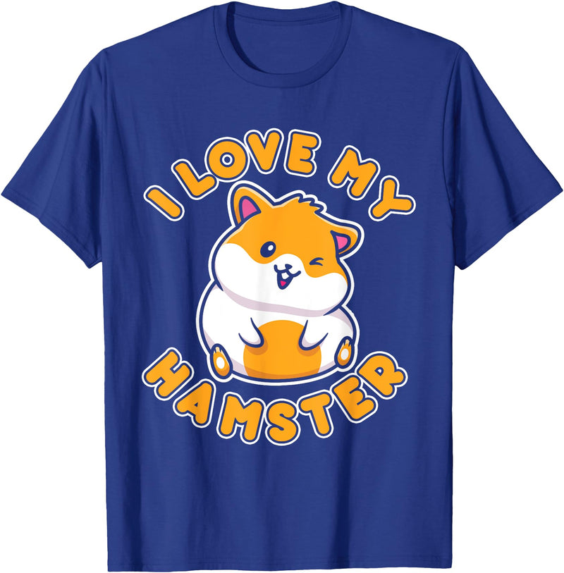 I Love My Hamster T-Shirt - Royal Blue