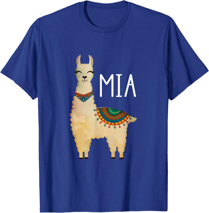 Llama Lover Ideas For Spanish Hispanic Mom Llama Mia Spanish Mom Mamá Mother’s Day Funny T-Shirt - Royal Blue