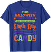 Lunch Lady Tired Halloween Apparel Lunch Lady Trick Or Treat Cafeteria Worker All Hallows' Eve T-Shirt - Royal Blue