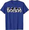 Family Matching Gifts Cow Dada Cow Print Cow Pattern Father's Day T-Shirt - Royal Blue