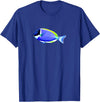 Saltwater reef aquarium fish tank shirt Powder Blue Tang Saltwater Reef Aquarium Shirt T-Shirt - Royal Blue