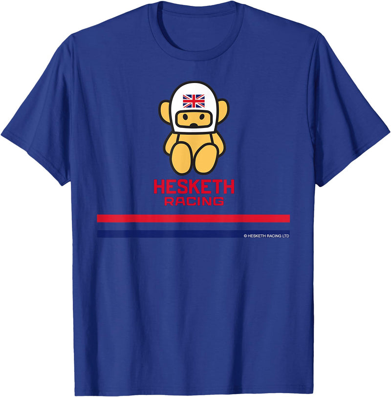 Hesketh Racing Logo World Champion Team Stripes Mascot Retro T-Shirt - Royal Blue