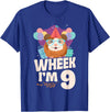 Cute Guinea Pig Lover HD0 Guinea Pig 9th Birthday Wheek I'm 9 T-Shirt - Royal Blue
