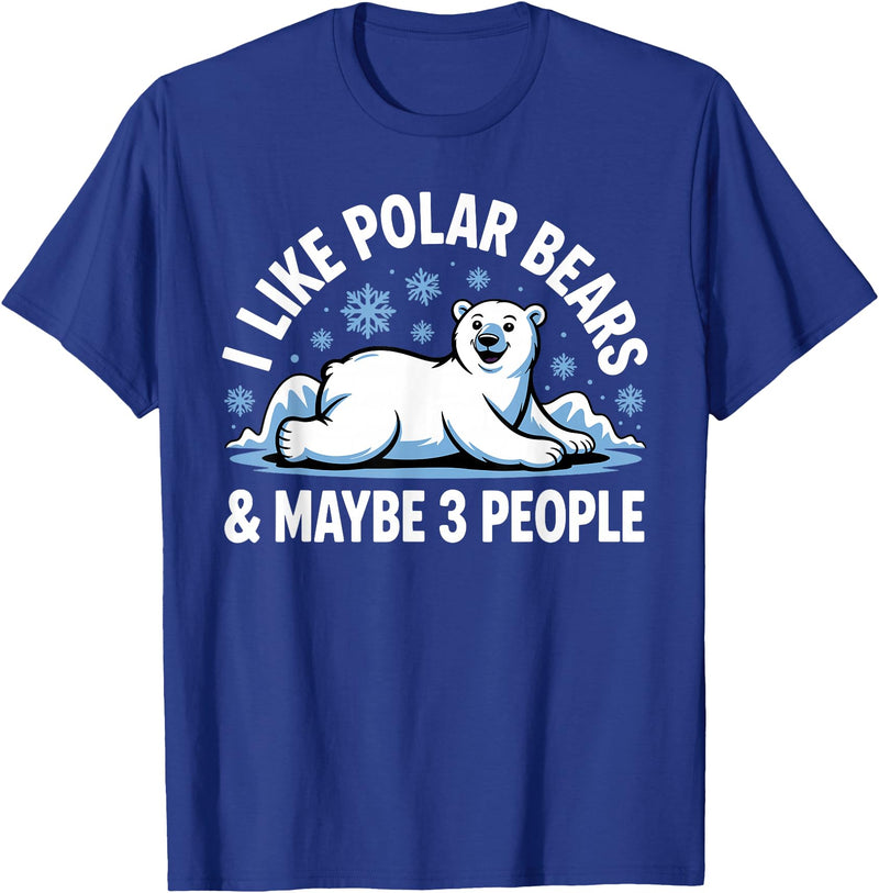 Polar Bear Gift Polar Bear Accessories & Stuff Cute Polar Bear Art for Men Women Kids Polar Bear Lover T-Shirt - Royal Blue