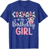 Cow Birthday Shirt For Family Men Women Cow Lover Grandpa Of The Birthday Girl Farm Cow 1 St Birthday Girl T-Shirt - Royal