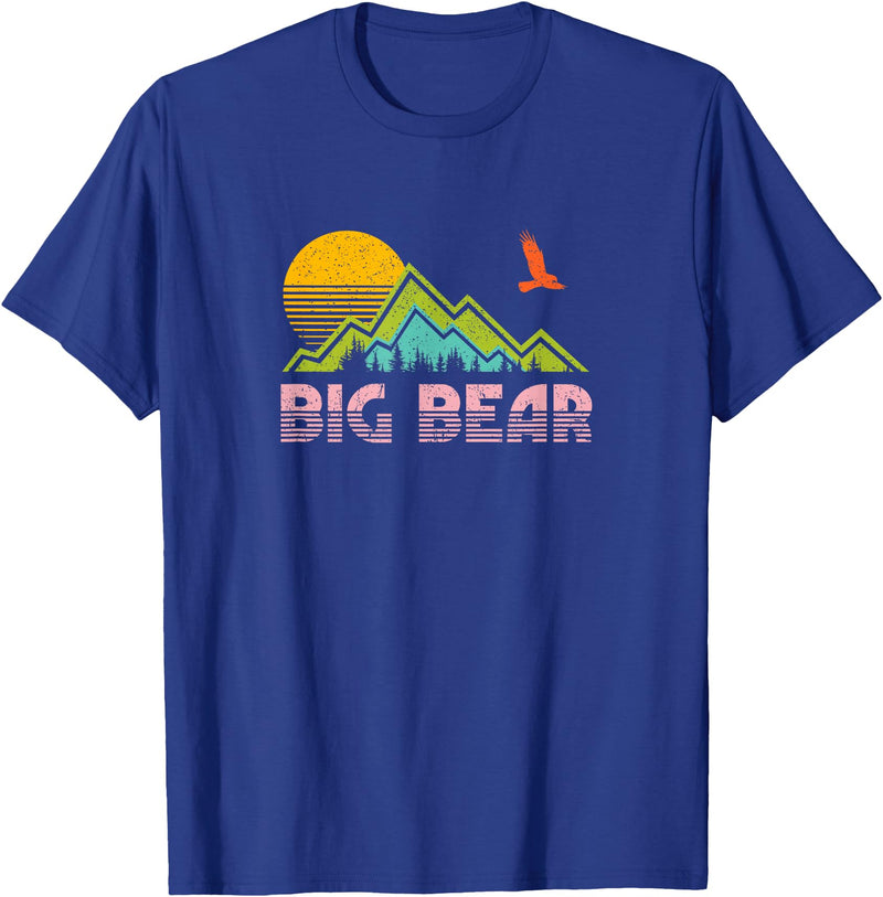 Big Bear Lake CA retro vintage shirts and tees Big Bear Lake California Retro Vintage T-Shirt - Royal Blue