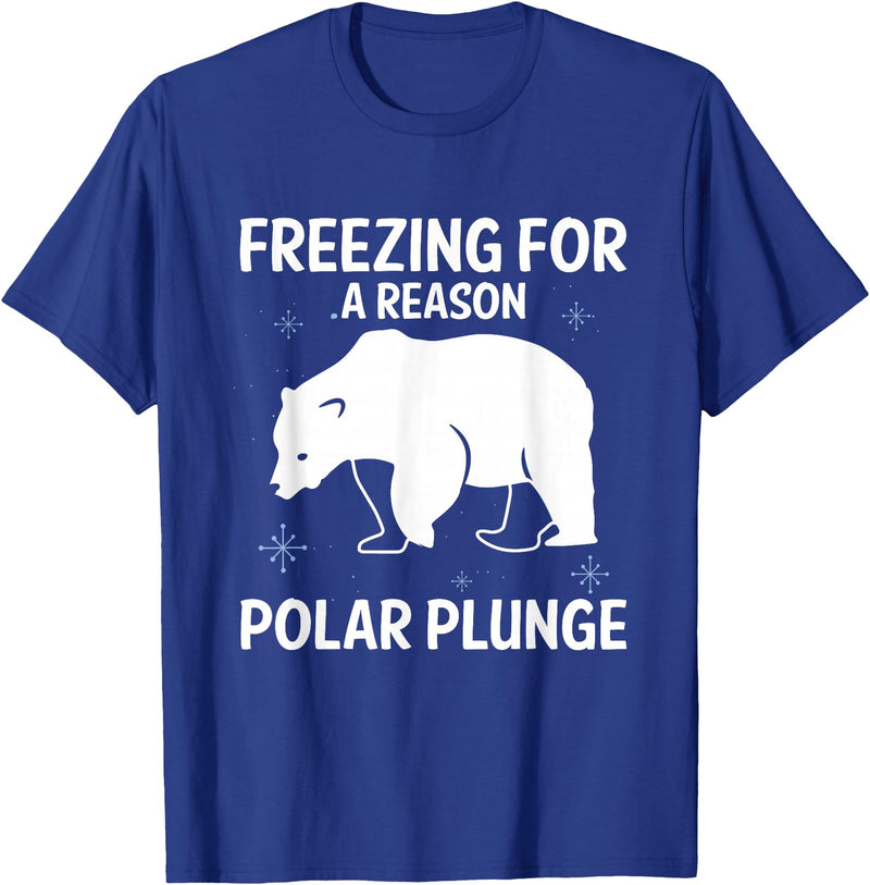 Global Warming Awareness Arctic Winter Ice Freezing For A Reason Polar Plunge Ice Bear T-Shirt - Royal Blue