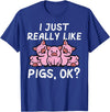 Pig Lover Shirts For Men Women Kids Just Really Like Pigs Cute Hog Farm Animal Kids Women Men T-Shirt - Royal Blue