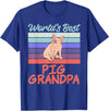 Pig Lover Gifts & Accessories Worlds best Pig Grandpa Pig Owner Pig Farmer Pig Grandad T-Shirt - Royal Blue