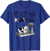 PT Gets You Moo Ving Cow Lover Physical Therapy Therapist T-Shirt - Royal Blue
