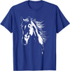 HörseCo. Vintage Western Horse Silhouette Horse Riding T-Shirt - Royal Blue