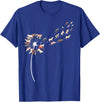Womens Cow Design Dandelion Cows Stuff for Cow Lover | Womens Cow T-Shirt - Royal Blue
