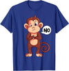 Funny Monkey Apparel & Gift Ideas Stubborn Monkey Girls Boys Kids Women T-Shirt - Royal Blue