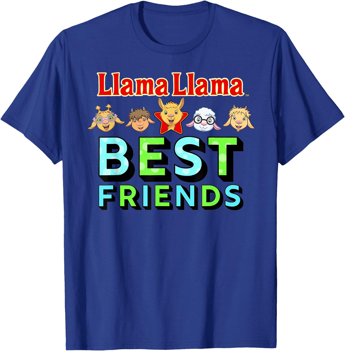 Llama Llama Netflix Best Friends Tee Shirt T-Shirt - Royal Blue