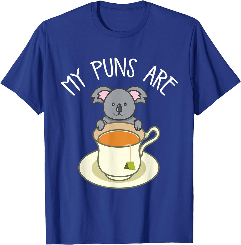 My Puns Are Koala Tea Koala Lover Gift T-Shirt - Royal Blue