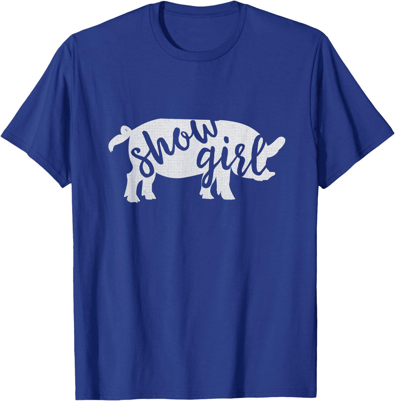 Pig Showing T-Shirts & Gifts Cute Show Girl Pig Shirt T-Shirt - Royal Blue