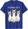 GoshWow Como Te Llamas Shirt Funny Llama Spanish Teacher Joke T-Shirt - Royal Blue