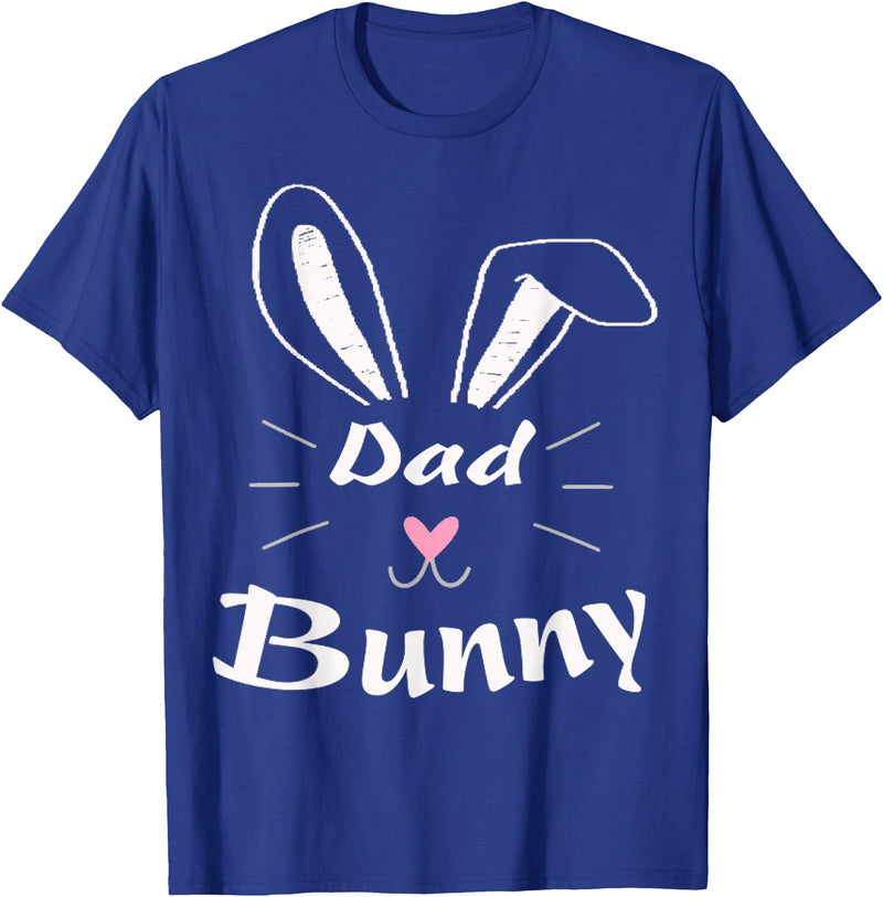 Easter Day Dad Bunny Ear Rabbit Dad Gift Father Day Vintage T-Shirt in Royal Blue