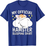 Official Sleeping Shirt Sleep Shirt Pajama Naps PJ Hamster T-Shirt - Royal Blue